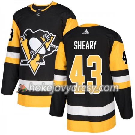 Pánské Hokejový Dres Pittsburgh Penguins Conor Sheary 43 Adidas 2017-2018 Černá Authentic